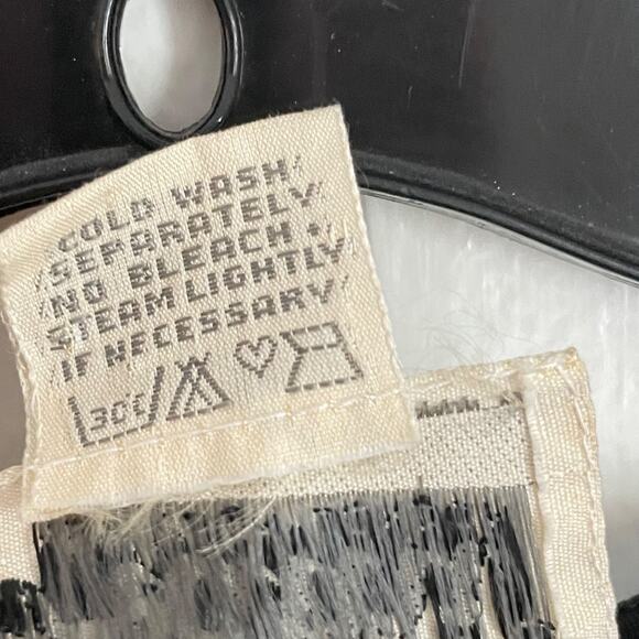 Adini Mirror Embroidered Black Tunic Top S Rayon Cotton Boho Sheer Festival Art - Picture 4 of 8